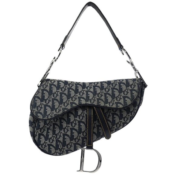 Christian Dior Navy Trotter Saddle Handbag - Picture 1 of 10